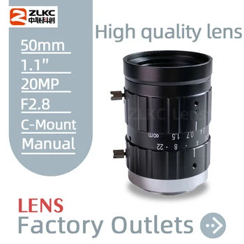 1.1 Inch de Mare Dimensiune Senzor FA Obiectiv 20Megapixel de Înaltă Rezoluție de 50 mm, Focalizare Fixă F2.8 Iris C Mount Lens pentru Basler Camera