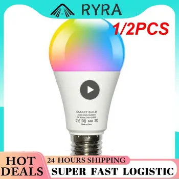 1/2 BUC 15W Tuya Wifi Inteligent Bec RGB E27 Bec Led Smart Home Tuya Lampa 110V Alexa Inteligent Lampa Pentru Acasă