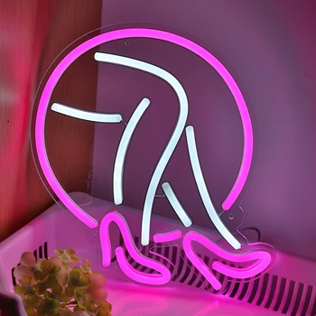 1 BUC Fete Frumoase Picioare Cu Tocuri inalte Perete LED Neon Pentru Magazin Cameră Pub Club Petrecere Galerie Decor 8.86