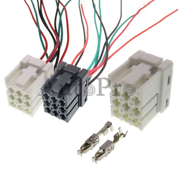 1 Set Cu 9 Găuri Alb Negru Auto Cablu Conector 1-968307-2 1-968305-2 2-968307-2 Masina Amplificator De Putere Fir Electric Priza