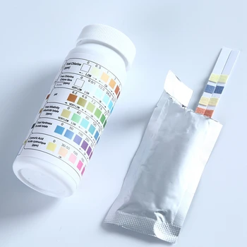 100buc 6 In 1 de Calitate a Apei Hârtie de Testare Acid Duritatea Apei de Clor Alcalinitate Hârtie de Testare a PH Cianuric Brom Instrumente de Testare