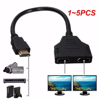 1~5PCS Splitter Cablu Adaptor Dual Port Y Splitter 1 La 2 de sex Masculin La Feminin 1 2 Mod Pentru LED LCD TV