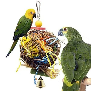 2 buc Pasăre de Mestecat Jucării de căutare a hranei Shredder Jucarie Papagal Cușcă Shredder Jucărie de căutare a hranei Agățat Jucării pentru Papagalul Conure Budgies Lovebird