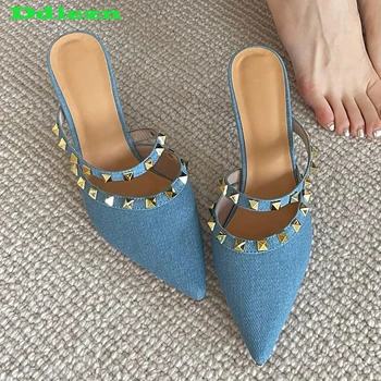 2023 Femeie Pantofi Pentru Tocuri Subtiri De Mare Deget A Subliniat Elegant Pantofi Slide-Uri De Moda Nit Femei Pompe De Încălțăminte Doamnelor Sandale