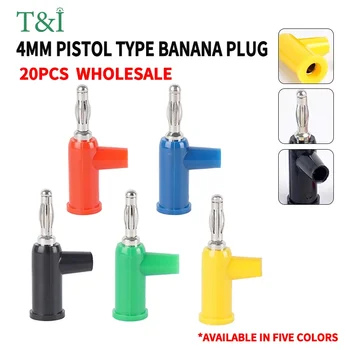 20buc 4MM Banana Plug Cap Lanterna Arma de Tip Re-Inseriabil Test Audio Mufă de Sudare-Partea Liberă Șurub de Cabluri