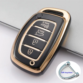 3 4 Buton TPU Auto Smart Key Caz Acoperire Coajă de Instrumente Pentru Hyundai Tucson Santa Fe Rena Sonata Elantra Creta Ix35 Ix45 I10 I30 I40