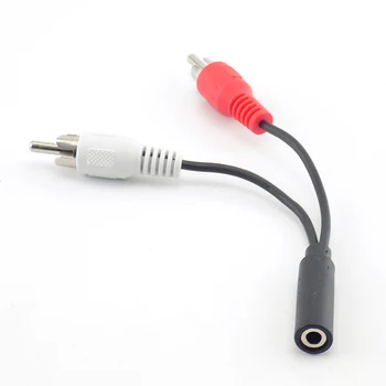 3.5 mm RCA Feminin Jack Stereo 2 RCA Plug de sex Masculin Y Cablu Adaptor 3.5 Audio Aux Mufa Conector Pentru Căști Jucători de Sârmă