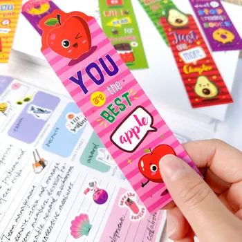 30pcs Drăguț de Fructe produse Alimentare de Card de Marcaj Copii de Desene animate Model de Hârtie de Marcaj a Stabilit coreean Papetărie Pagină de Carte Markeri Carte Clipuri