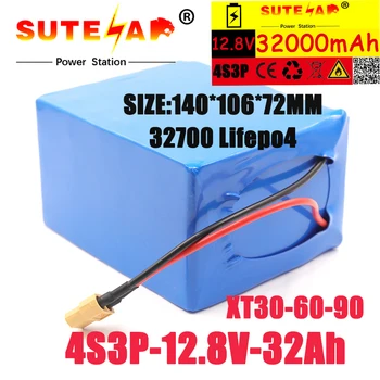 32700 Lifepo4 Batterij 4S3P 12.8 V 32Ah Întâlnit 4S 30A Maximale 60A Evenwichtige Bms Voor Elektrische Boot Ononderbroken voeding 12V