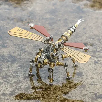 3d metal puzzle libelula model mecanic kit de copii blocuri de jucărie de învățământ viespe firefly cadou creativ