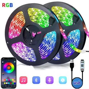 5050 LED Strip Lumini RGB APLICAȚIE de Control de Culoare Schimbare Lumini cu 24 de Taste Modul de la Distanță pentru Decorarea Camerei Bluetooth TV RGB
