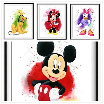 5D DIY Diamant Pictura Disney Mickey Mouse Donald Duck Broderie Plină cruciulițe Kituri Stras Mozaic Pentru Decor Acasă