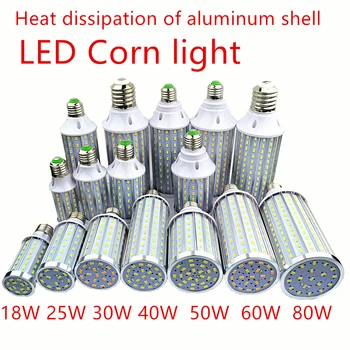 5pcs/lot 5730 LED de PORUMB BEC din Aluminiu coajă de porumb lampa 18W 25W 30W 40W 50W 60W 80W 85-265V E14 E26 E27 E39 E49 B22 CONDUS de Porumb lumina