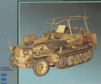 Al doilea Război mondial Sd.Kfz.250 Vehicul de Război 3D Model din Hârtie Diy