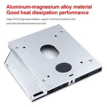 Aluminiu 9,5 mm 12,7 mm 2 al Doilea HDD Caddy SATA 3.0 Cutie De 2.5