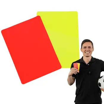 Arbitrul Carduri 2 buc Fotbal Penalty Card de Arbitru de Fotbal Card de Fotbal Profesionist, Roșu Și Galben Card Multifunctional Sport