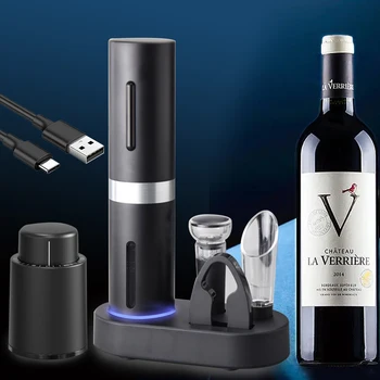 Baterie reîncărcabilă de Bază Electric Deschizator de Vin cu Dispozitiv de Stocare Automată Vin Tirbușon Bucătărie Sticlă de Vin Roșu Deschizator de Accesorii