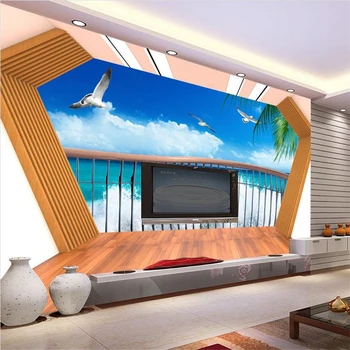 beibehang Personaliza HD murale 3d tapet spațiu tridimensional peisajul de pe litoral europa papel de parede en-gros picturi murale
