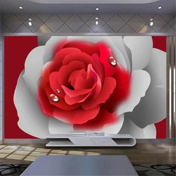 beibehang Personalizate 3d tapet mural romantic red rose TV de fundal de decor de perete tablou living, dormitor tapet mural