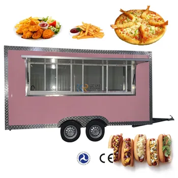 CE Și DOT Personalizate Alimentare Remorcă Camioane Alimentare Mobile Pentru Vânzare în Europa Bucătărie în aer liber Hotdog Coș de Alimente