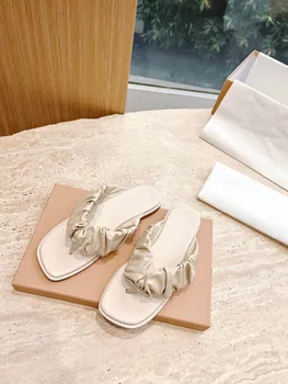 Culoare Solidă Sandale 2023 Vara De Design De Moda Pentru Femei Pantofi Plat Toc Mic Alunecare De Mică Adâncime Pompe Casual Sexy Încăltăminte Într-Femme