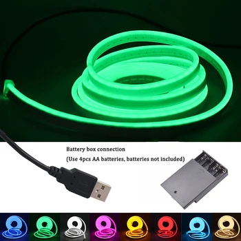 Cutie baterii 5V USB Led Lumina de Neon Banda Impermeabil în aer liber Dormitor, Cameră de Jocuri de Perete Decor Acasă de Crăciun Decor Nunta Lampa