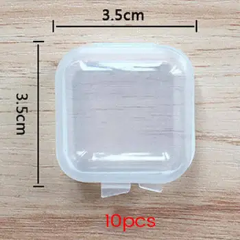 Cutii mici Pătrate Cutie de Plastic Transparent Bijuterii de Stocare de Caz Finisare Container Ambalaj Cutie de Depozitare pentru Cercei