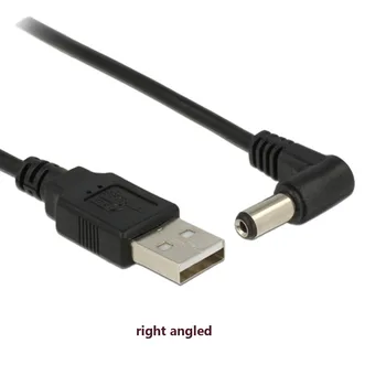 CY 80cm USB 2.0 Tip b la Dreapta în Unghi de 90 de Grade 5.5 x 2.1 mm DC 5V Putere Plug Conector Teava Acuzat Cablu
