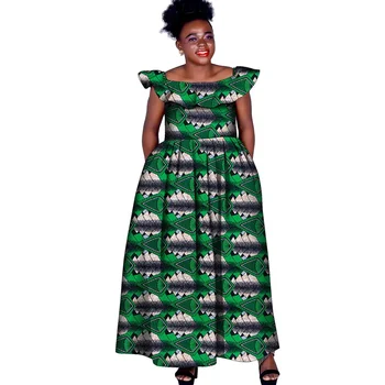 Dashiki Africane Rochii pentru Femei de zi cu Zi de Nunta Petrecere de Femei din Africa Rochie de Glezna-Lungime fără Mâneci Ankara Lady Dress FH004