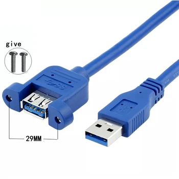 De mare viteză USB 3,0 verlängerung kabel mit ohr USB 3,0 männlich weiblich mit schraube loch alle kupfer bază de aluminiu folie + wov