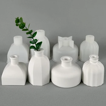 DIY Ciment Vaza Mucegai Silicon Vaze de Flori Face Rășină Mucegai Aromoterapie Sticla de Beton Ipsos Artizanat Matrite Decor Acasă