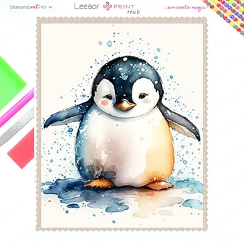 Diy Diamant Pictura Tie Dye Culori Pinguin Broderie Mozaic Goblen Kit Imagine Decor Acasă Cadou Pentru Copii Алмазная Мозаика
