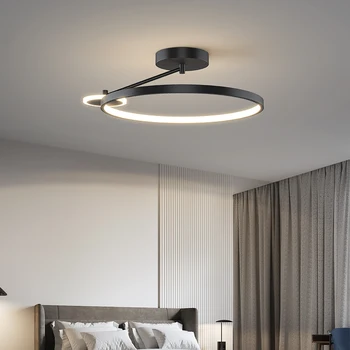 Dormitor Modern Lămpi LED Candelabru Lumini Pentru Camera de Studiu Foaier Luciu Bucătărie de Iluminat Interior Rotund Alb Negru Aur Corpuri