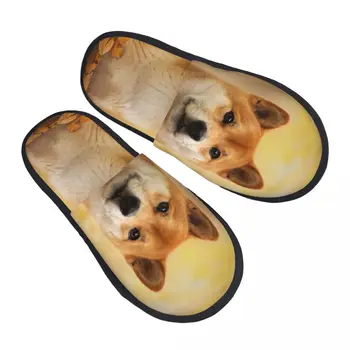 Drăguț Câine Shiba Inu de Oaspeți Papuci pentru Spa Femei Personalizate de Imprimare Model Animal de Casa Papuci de casa