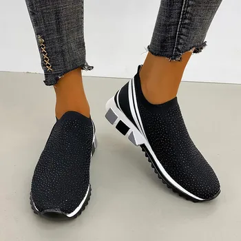 Femei Adidași 2023 Primăvara și Toamna Fund Plat Slip-On Casual cu Talpă Moale Moda Confortabil, Versatil Femei Vulcaniza Pantofi