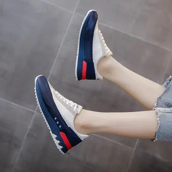 Femei Adidași Plat De Înaltă Calitate Rularea Pantofi Dantela-Up Vulcanizat Pantofi Indesata Fund Gros Respirabil De Sex Feminin Pantofi 2022