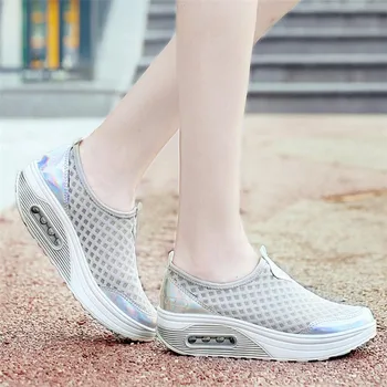 Femei Pantofi Casual pentru Femei de Moda Adidași de culoare Bomboane Impermeabil platforma de Respirabil ochiurilor de Plasă de Mers pe jos Pantofi Dantela-Up Pantofi Plat