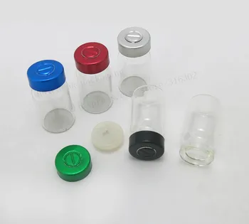 Gol Clar Cosmetice Flacoane de Sticlă Sticla Cu Aluminiu Flip Capac Mic 7cc Injecție Sticlă 500pcs