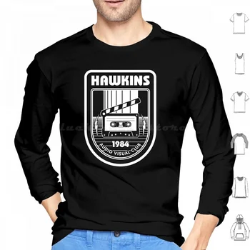 Hawkins a. V. Club 1984 ( ) Hanorac din bumbac cu Maneca Lunga Netflix Show Tv Hawkins Indiana Tvshow Science-Fiction Tocilar Vizual Distractiv
