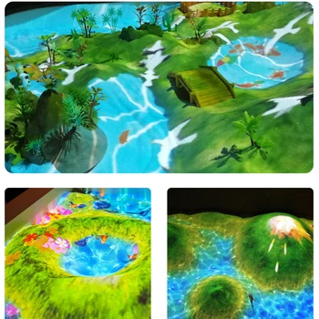 Holografice 3D interactive, proiecție AR nisip masă software-ul magic beach sistem de joc interactiv de nisip de masă