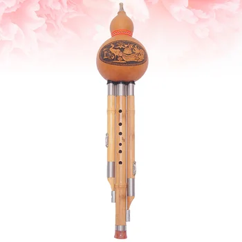 Hulusi Flaut Chinezesc Cucurbit Muzicale Tărtăcuță Instrument-Cheie De Bambus Etnic Manual Flaute, Instrumente C Folk Bawu Tradiționale
