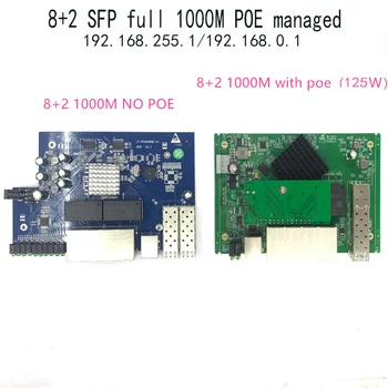 IP-ul de Management al 8-port 10/100/1000Mbps Ethernet PoE Switch Module Reușit Modul Comutator cu 2 Sloturi SFP Gigabit switch gigabit