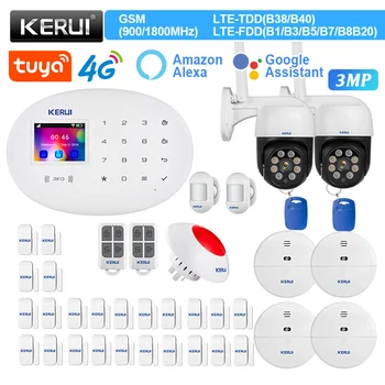 KERUI W204 4G Sistem de Alarmă Acasă WIFI Alarma GSM Tuya Inteligent 3MP Camera IP de Securitate Sistem de Senzor de Mișcare Detector Senzor de Usa Sirena