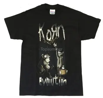 Korn Evoluția Maimuță Imagine Adult Mens Tricou Negru (2X)