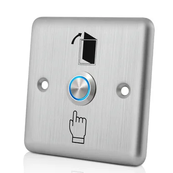 LED Backlight Oțel Inoxidabil Ieșire Buton Comutator Senzor de Usa Deschizător de Presă pentru Control Acces-Argint