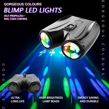Led-uri cu două capete Blimp de Proiecție, Lumini, Dj Petrecere Disco Spoturi Colorate Efect de Scena Sunet Lumini controlate autopropulsate