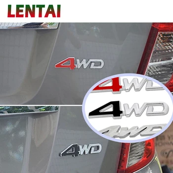 LENTAI 1 BUC Auto 3D Metal Autocolant 4WD 4X4 Pentru Toyota Avensis Rav4 Audi Q5 A6 Renault Captur Skoda Yeti Ford Mondeo