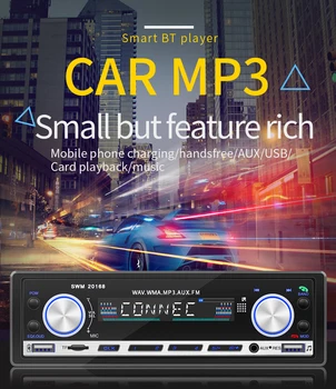 Mașină de epocă Radio Player Stereo Bluetooth Car MP3 Player FM1/FM2/FM3 Radio Stereo Audio Muzica 2 USB AUX Clasic Receptor Audio