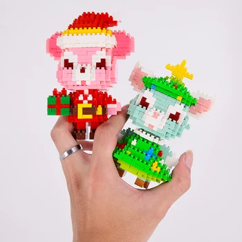 Mini Animale De Iepure Urs Blocuri Cadou De Crăciun Anime Diamant Micro Caramida Jucarii Pentru Copii
