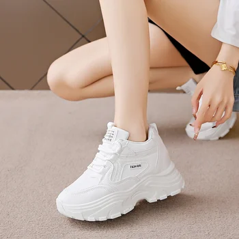 New Sosire Primavara Toamna Casual, Respirabil, Confortabil Pantofi de Sport la Modă Rotund Deget de la picior a Crescut Cross-Curea Pantofi pentru Femei